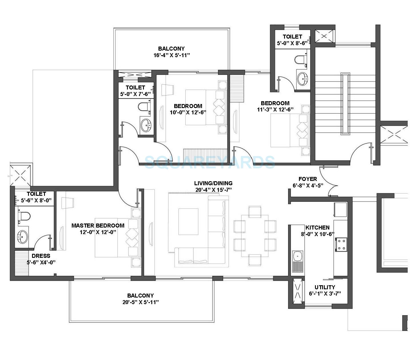 V Square Group Housing Project — floor plan 4