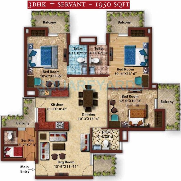 Gold Souk Golf Links — floor plan 1