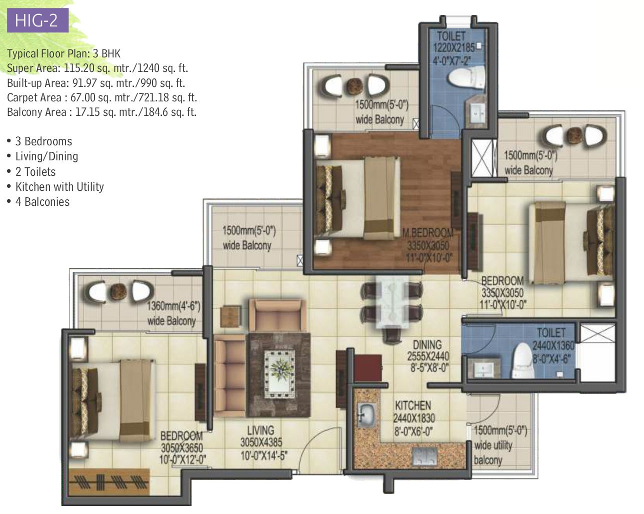 Mahagun Mywoods III — floor plan 7
