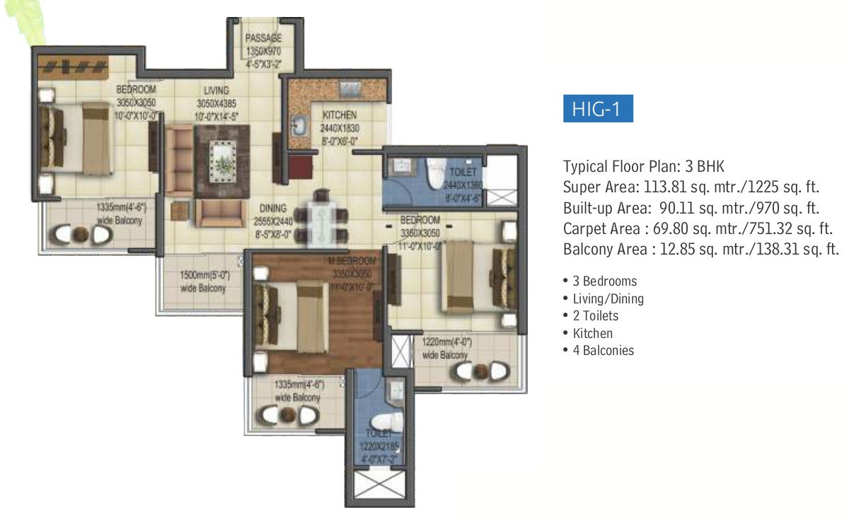 Mahagun Mywoods III — floor plan 11