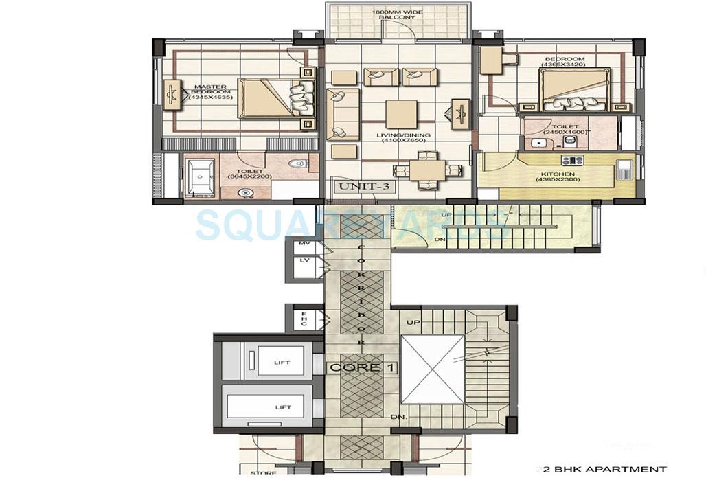 Jaypee Greens Jade Apartment — floor plan 1