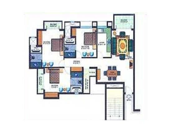 Mapsko Krishna Apra Residency — floor plan 1