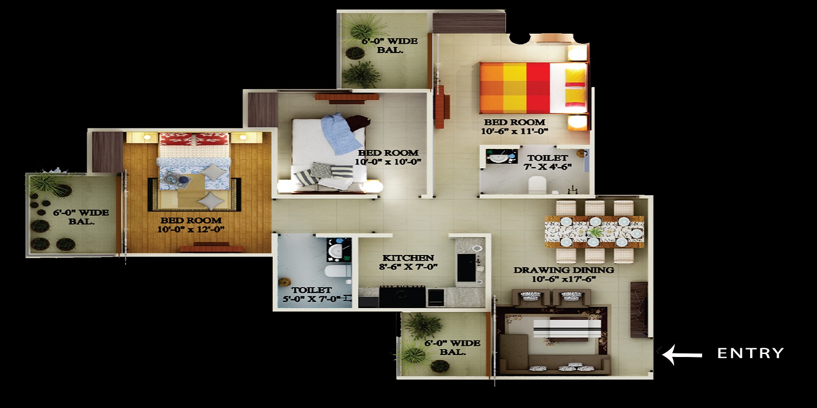 Supertech Ecovillage I — floor plan 4