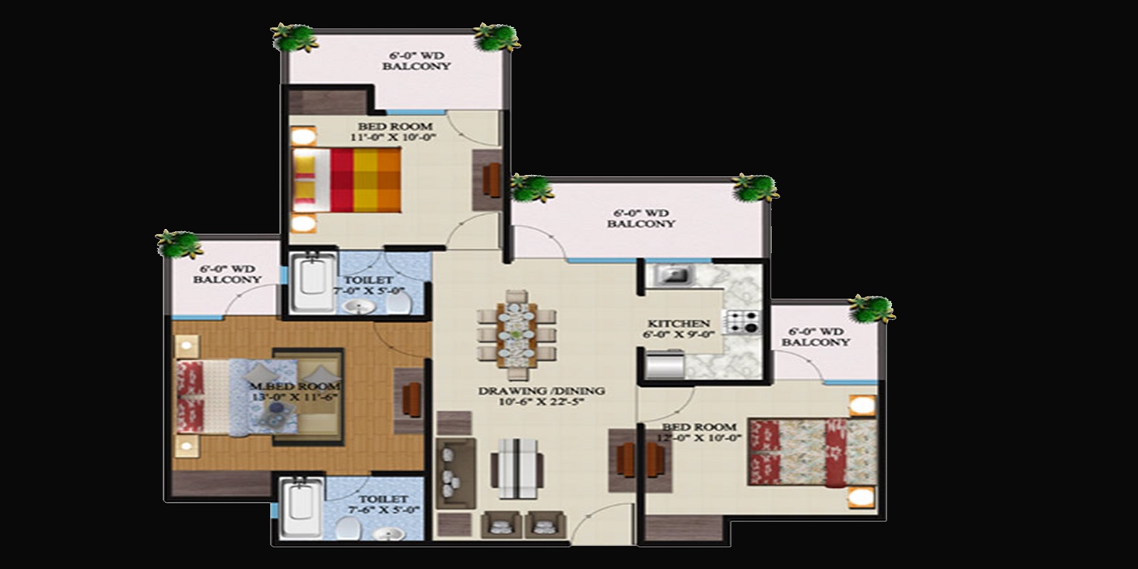Supertech Ecovillage I — floor plan 5