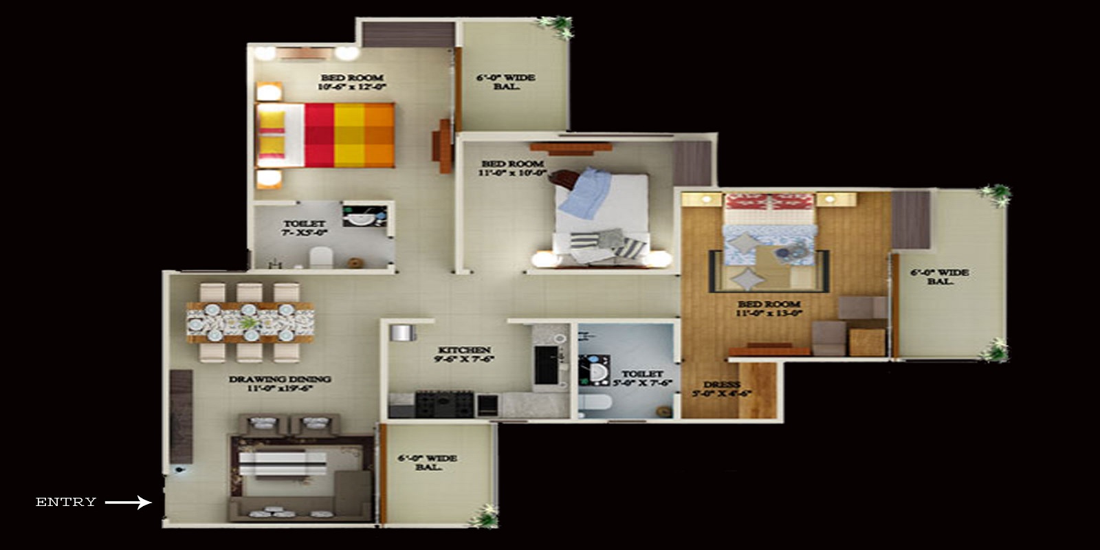 Supertech Ecovillage I — floor plan 6