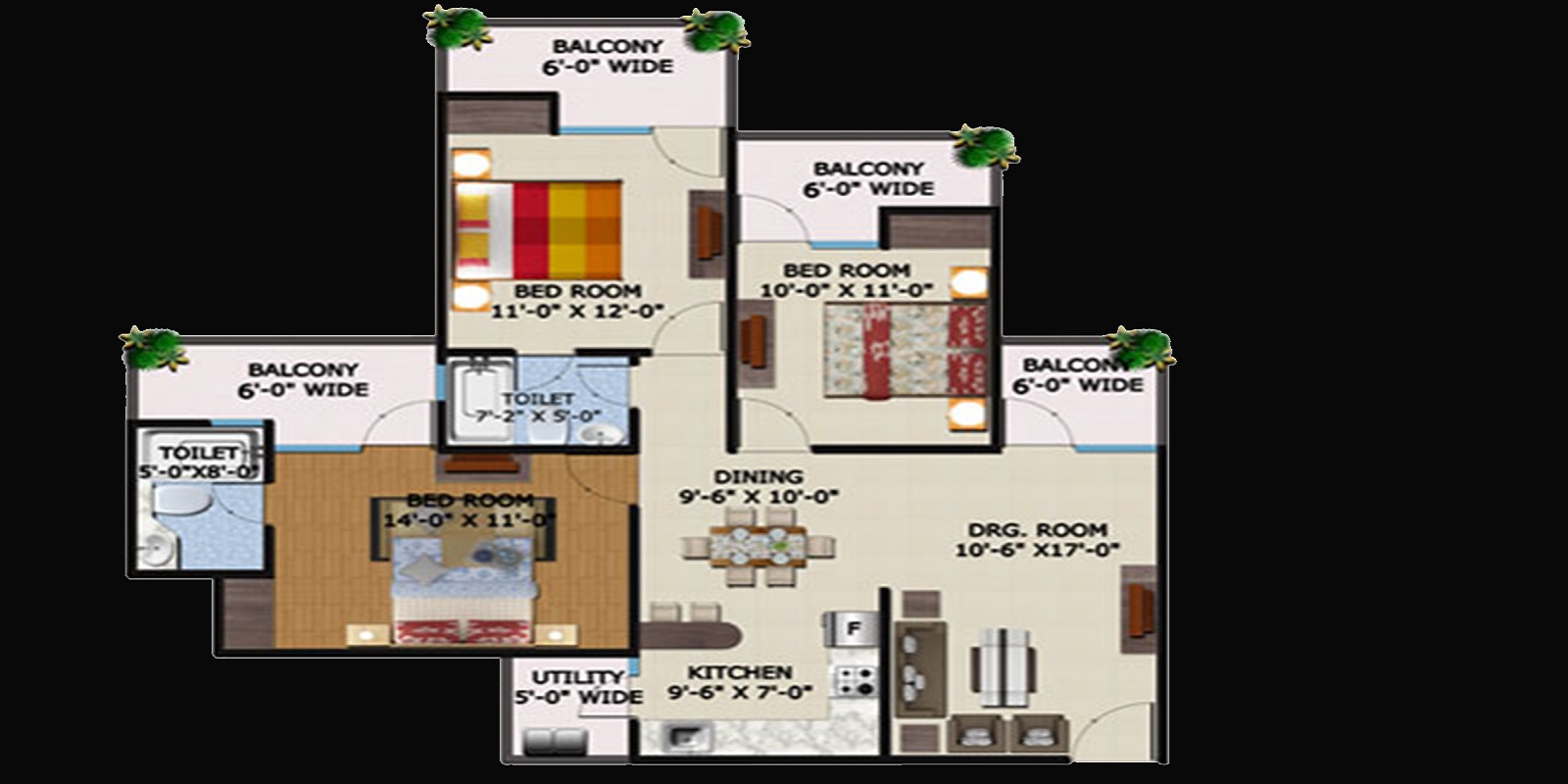 Supertech Ecovillage I — floor plan 7