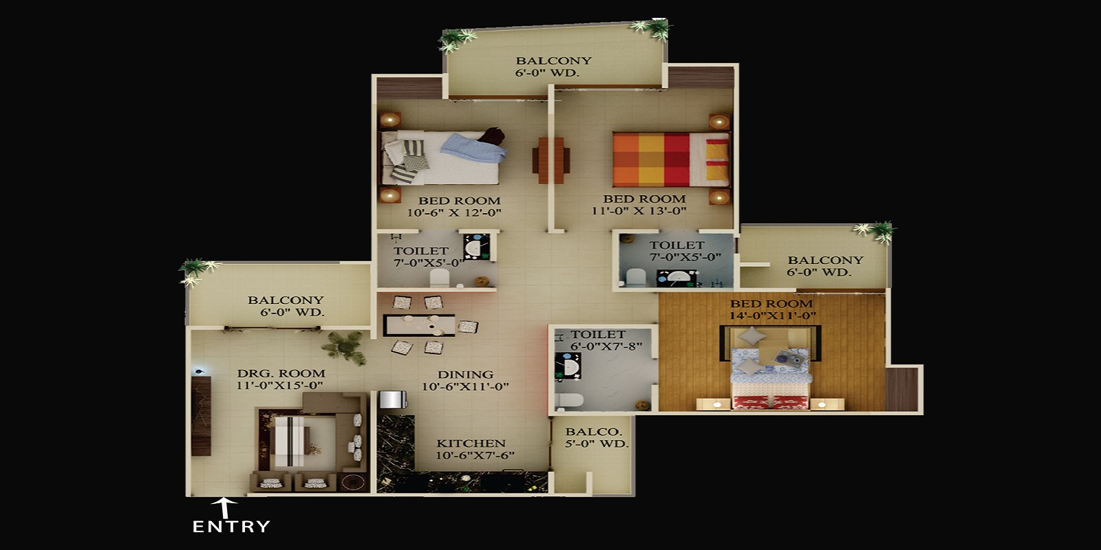 Supertech Ecovillage I — floor plan 8