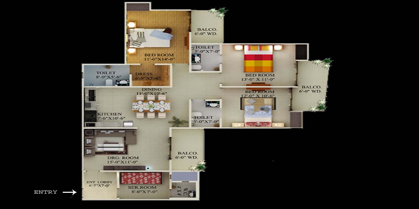 Supertech Ecovillage I — floor plan 9