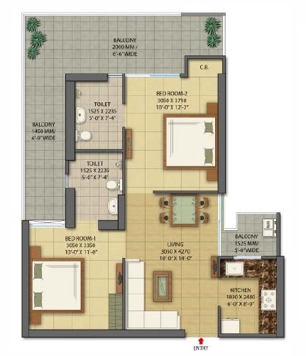 Gaur City 7th Avenue — floor plan 1