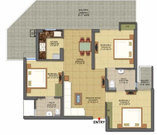 Gaur City 7th Avenue — floor plan 5
