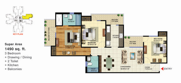 VVIP Homes Meridian Tower — floor plan 4