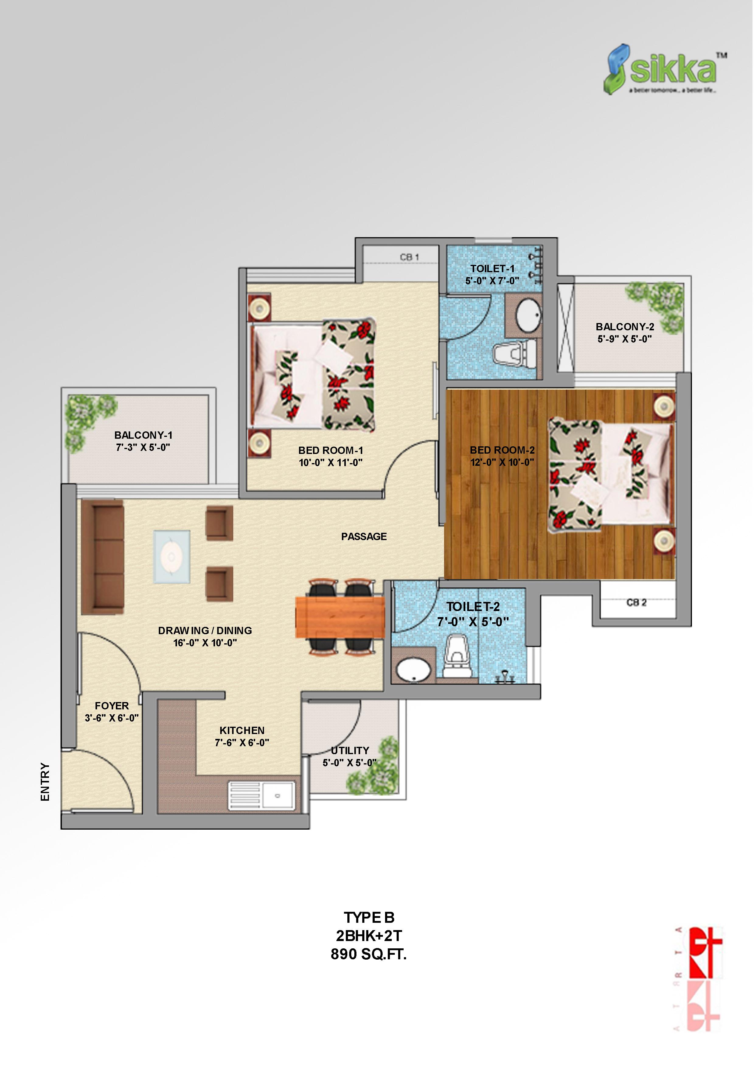 Sikka Kirat Greens — floor plan 2