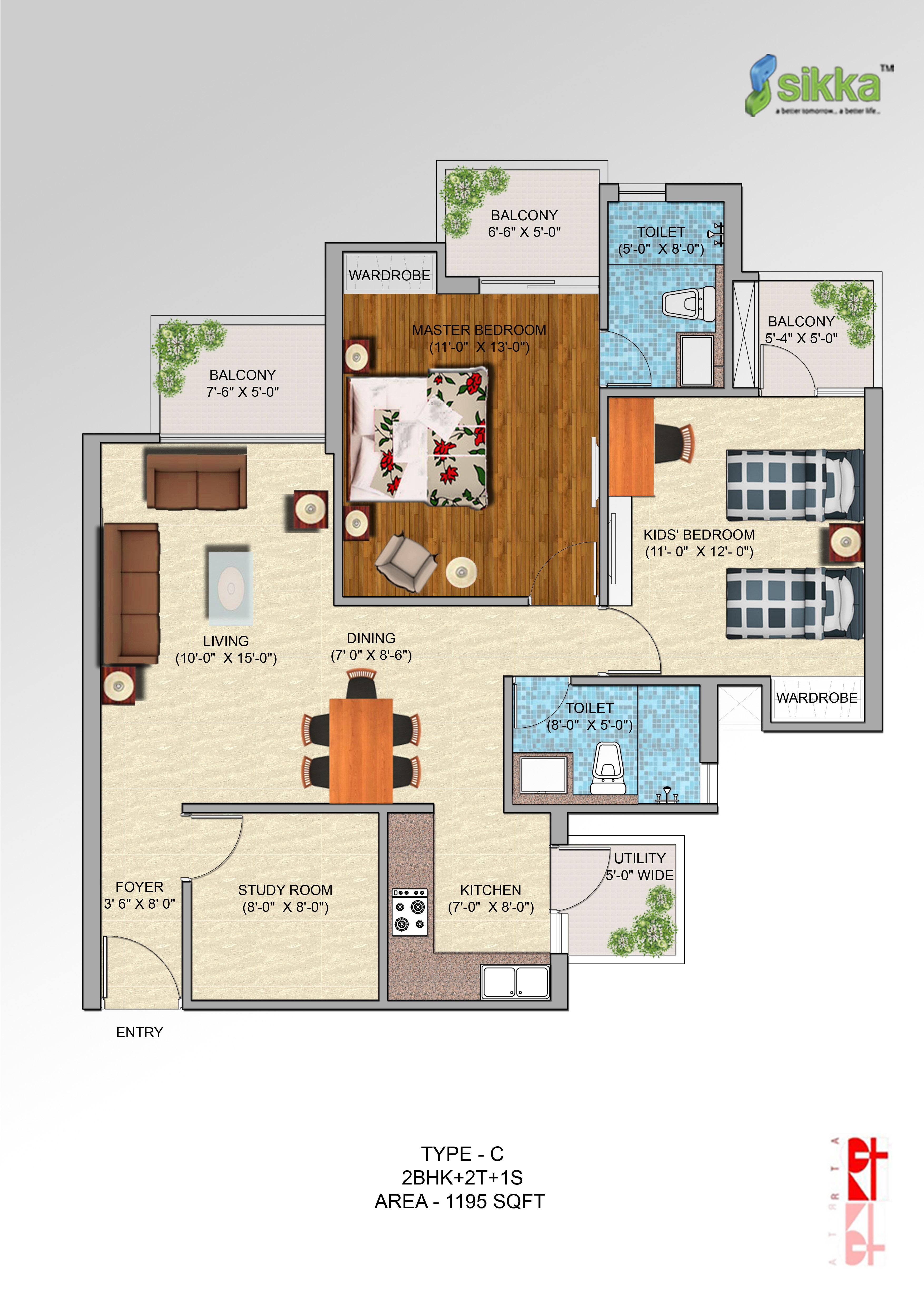 Sikka Kirat Greens — floor plan 3