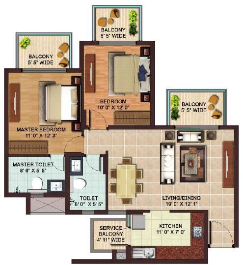 AIPL Zen Residences — floor plan 1