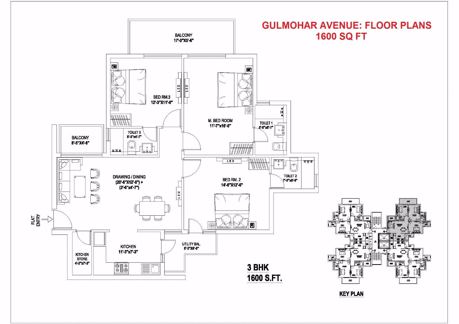 Indiabulls Gulmohar Avenue — floor plan 3