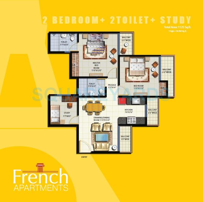 Anthem French Apartment — floor plan 1