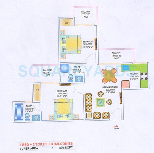Skytech Colour Avenue — floor plan 1