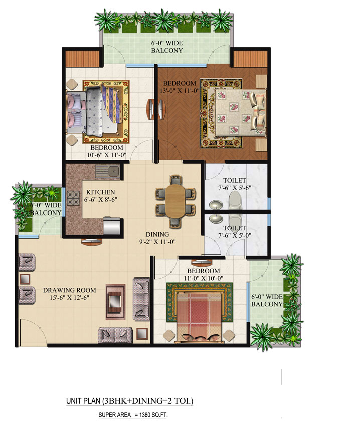 Omkar Royal Nest — floor plan 6