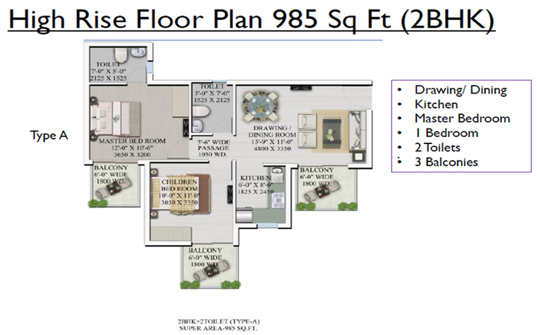 Supertech Officers Enclave — floor plan 1