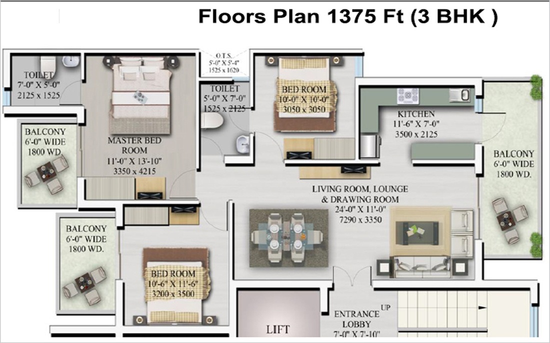 Supertech Officers Enclave — floor plan 3