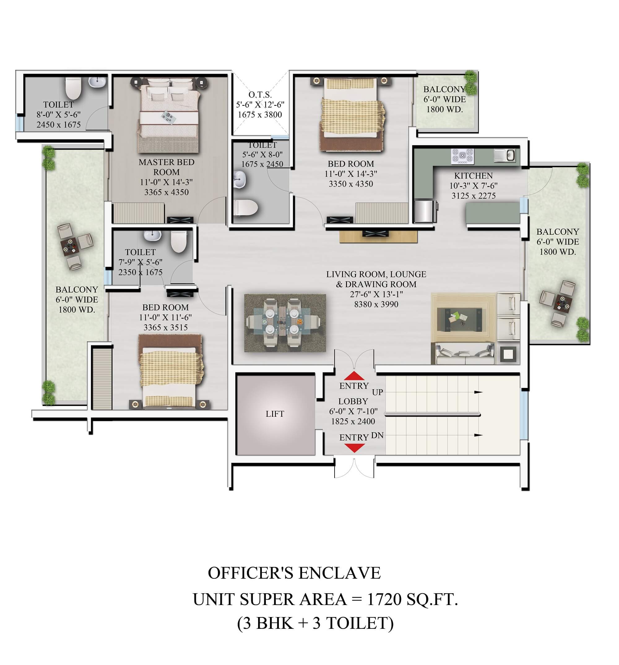 Supertech Officers Enclave — floor plan 4