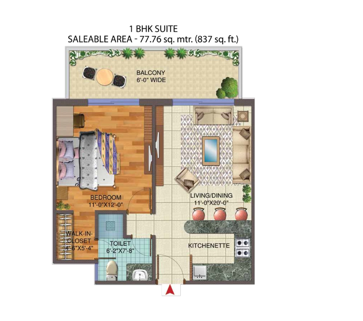 Central Park 3 The Room — floor plan 1