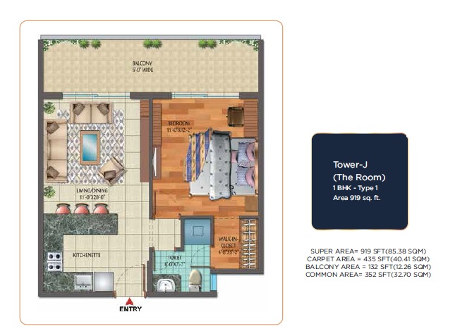 Central Park 3 The Room — floor plan 3