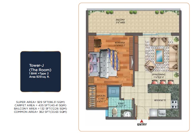 Central Park 3 The Room — floor plan 5