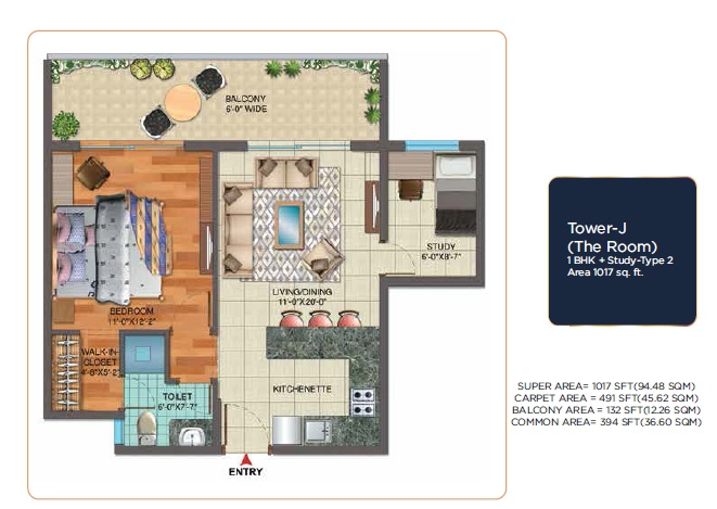 Central Park 3 The Room — floor plan 7