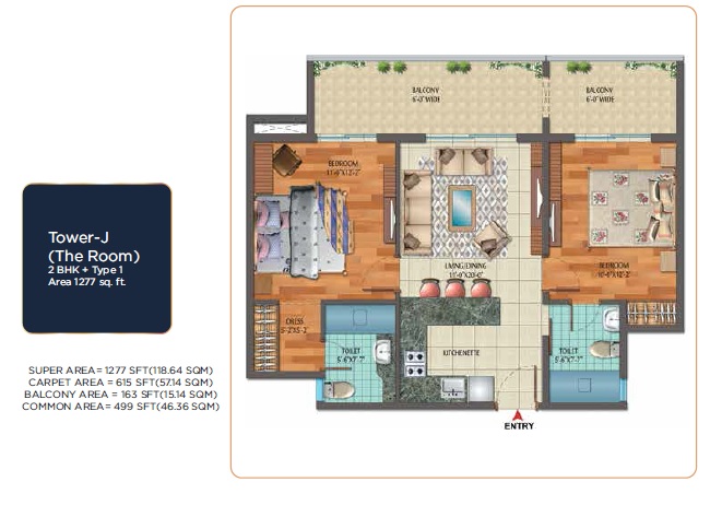 Central Park 3 The Room — floor plan 11