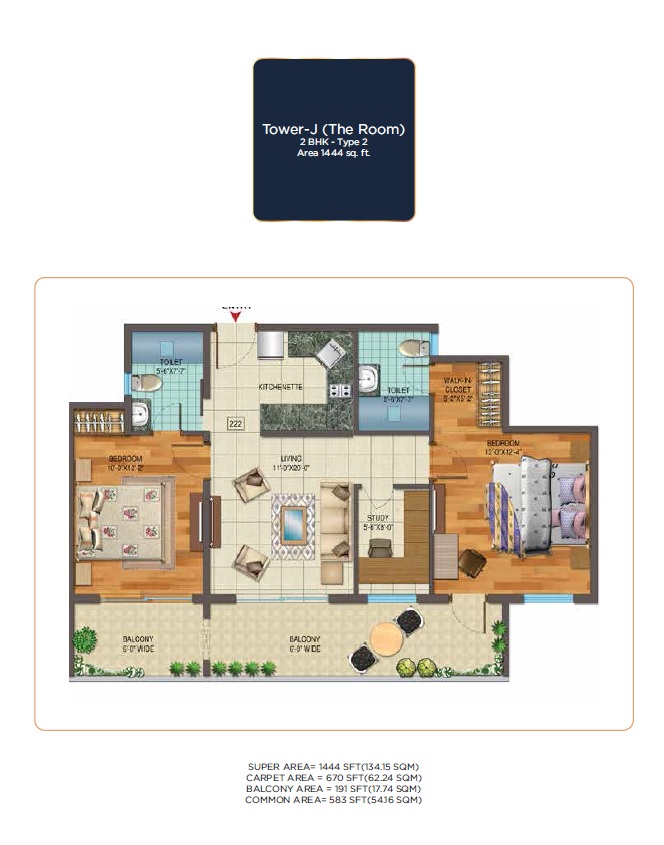 Central Park 3 The Room — floor plan 13