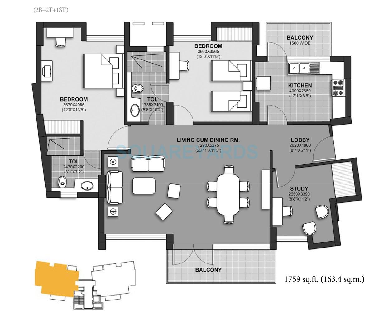 Unitech Harmony — floor plan 3