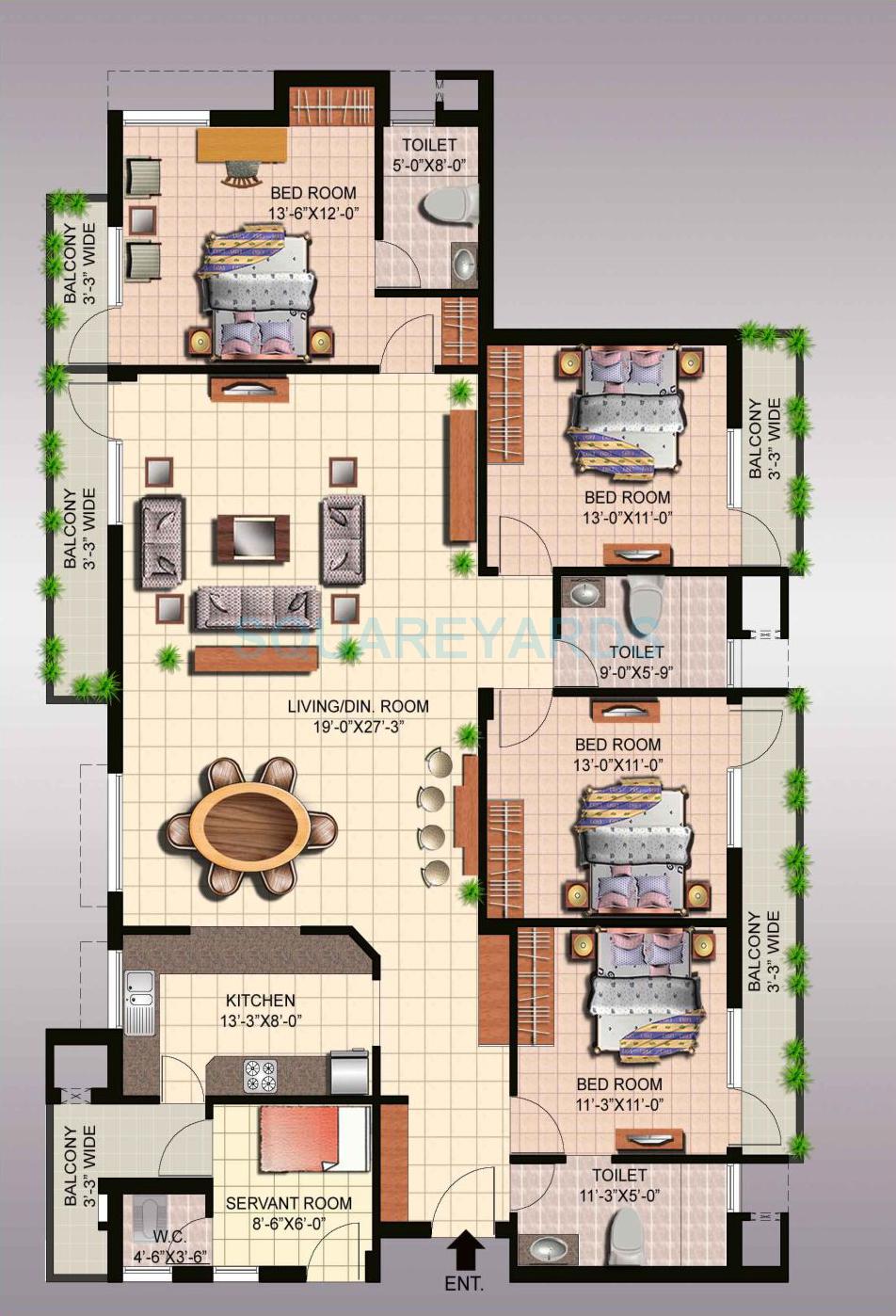 Ansal API Sushant Megapolis Fairway Apartments I — floor plan 8