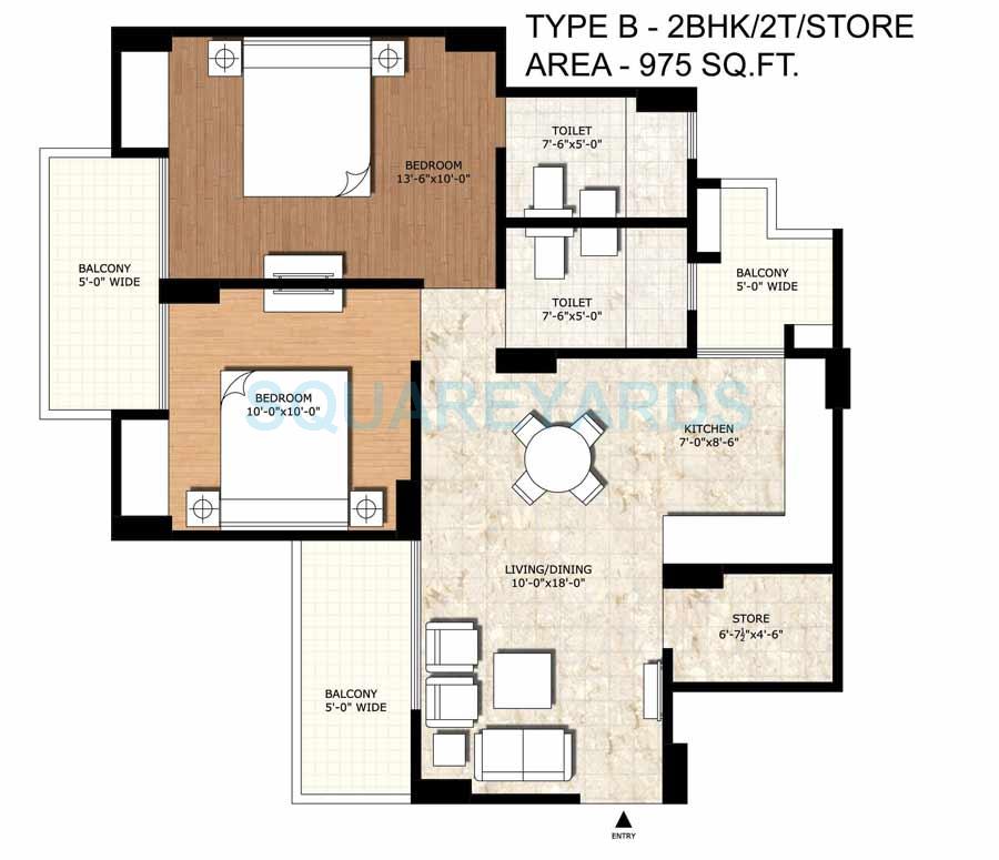 Rajput New Rajneegandha Greens — floor plan 2