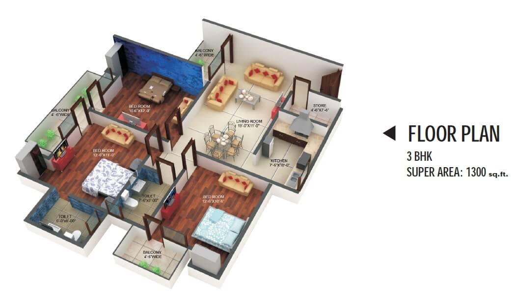 Yatharth Delhi Heights — floor plan 5