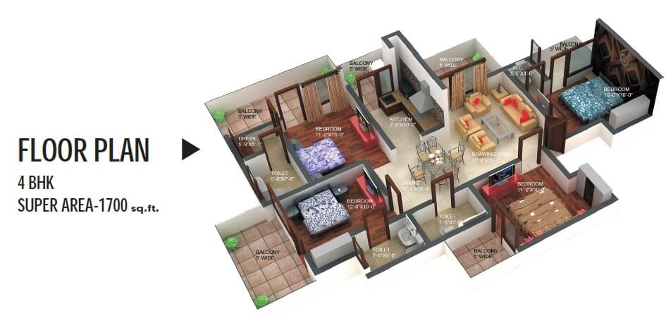 Yatharth Delhi Heights — floor plan 6
