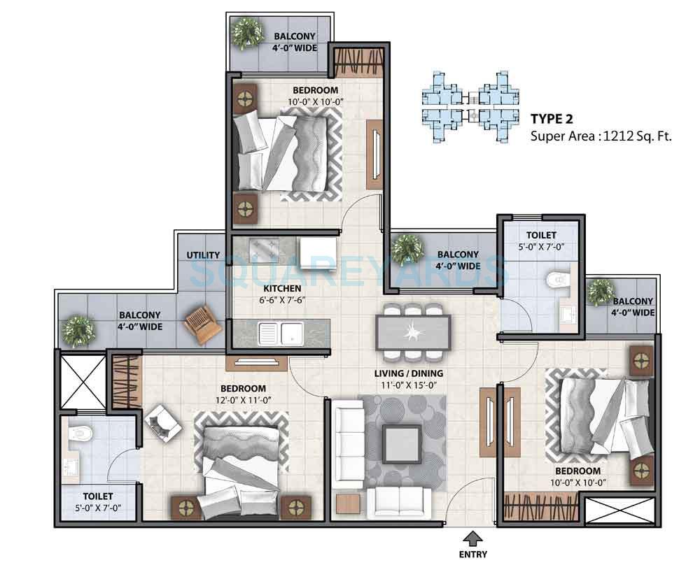 Miglani Supercity Myfair Residency — floor plan 2