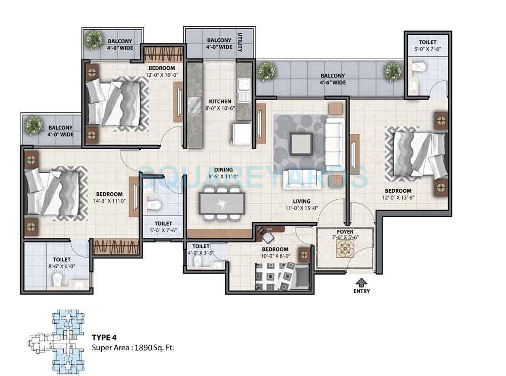 Miglani Supercity Myfair Residency — floor plan 4