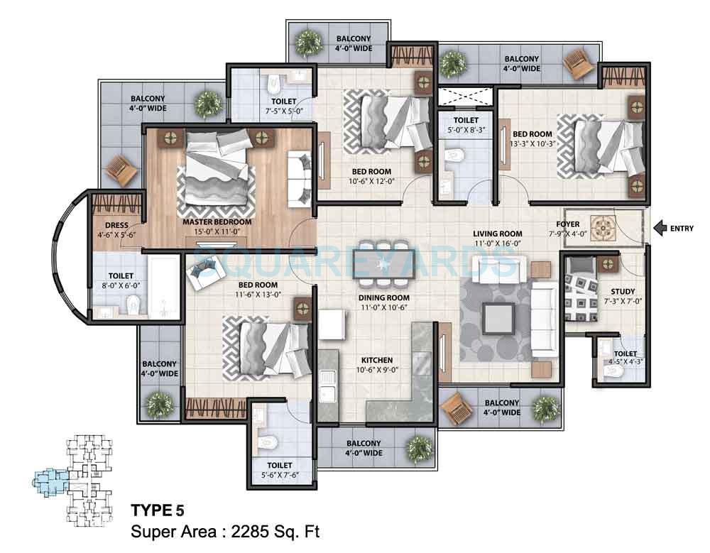 Miglani Supercity Myfair Residency — floor plan 5