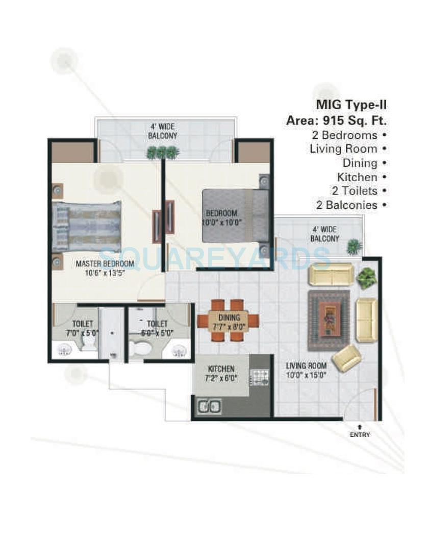 Panchsheel Greens — floor plan 1