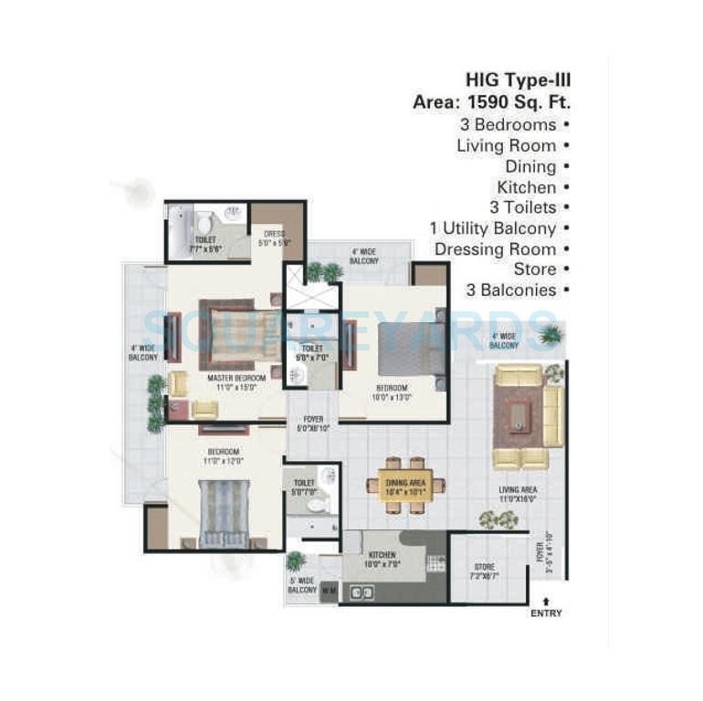 Panchsheel Greens — floor plan 4