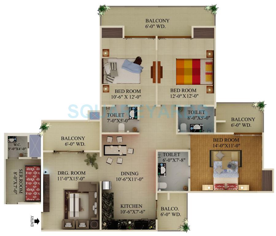 Supertech Albaria — floor plan 3