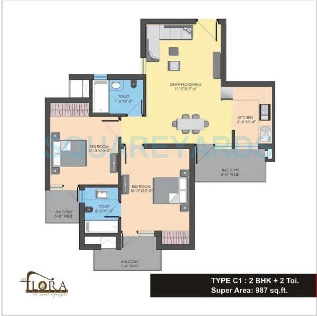 DPL Flora Heritage — floor plan 1