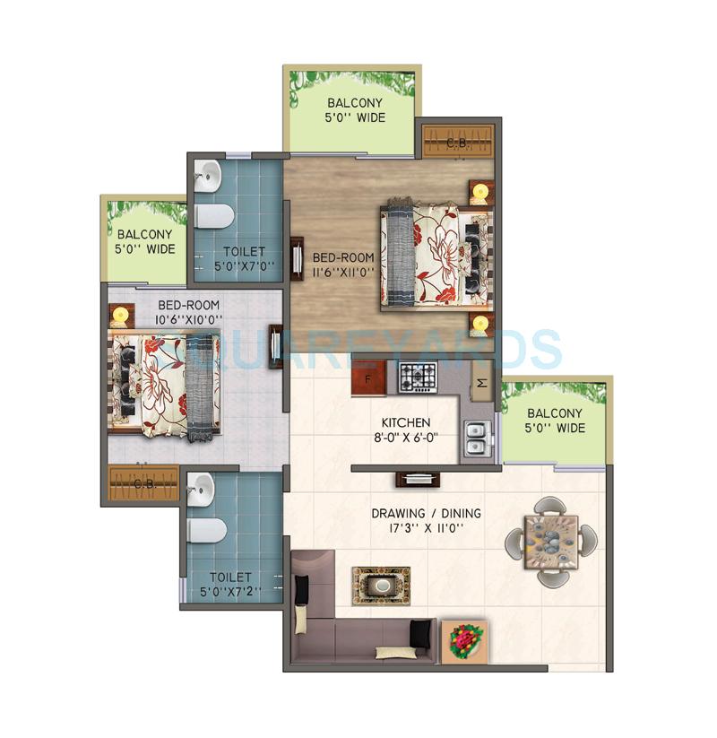 Supertech EcoVillage III — floor plan 2