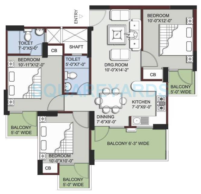 Supertech EcoVillage III — floor plan 13