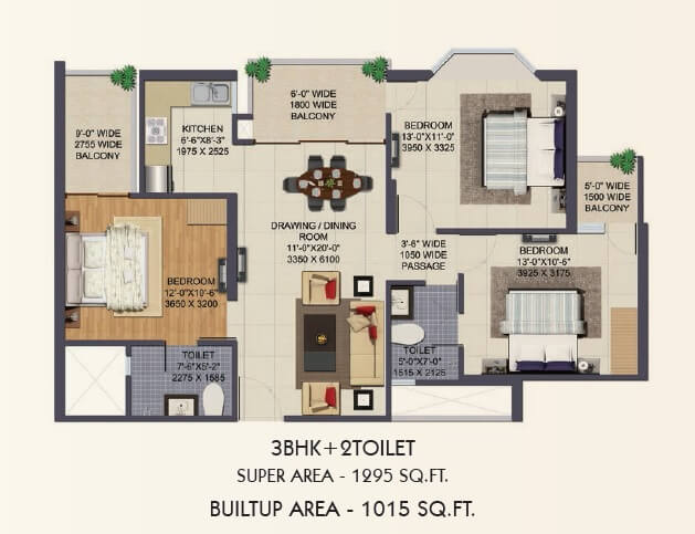 Ajnara Klock Tower — floor plan 1