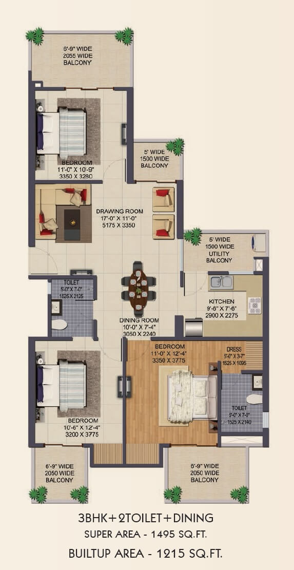 Ajnara Klock Tower — floor plan 2