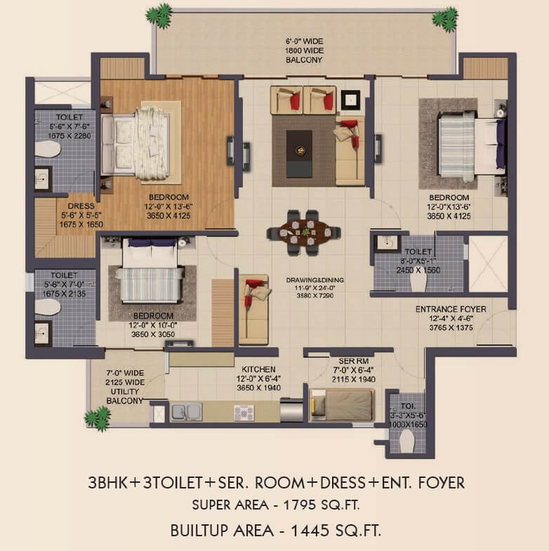 Ajnara Klock Tower — floor plan 3