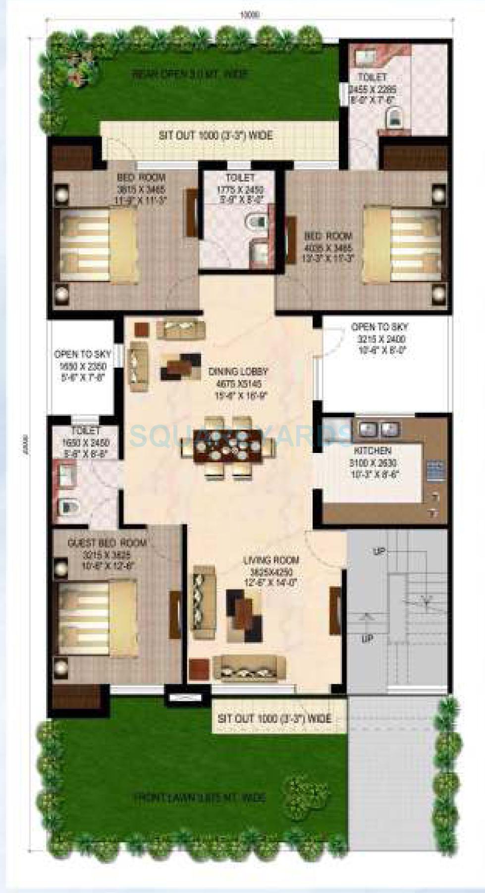 Ansal API Sushant Megapolis Independent Floors — floor plan 2