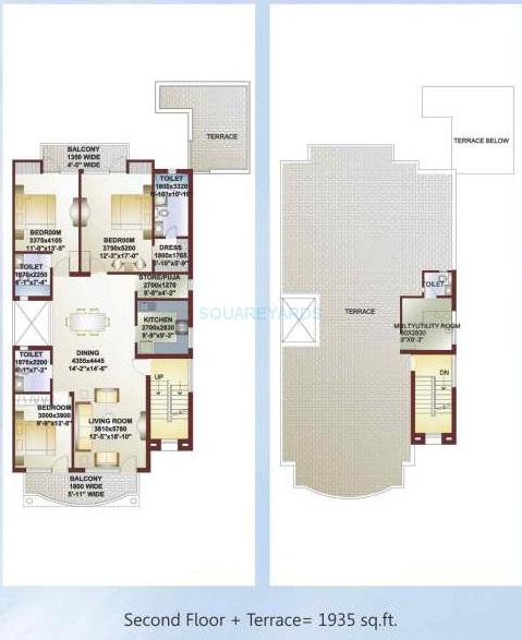 Ansal API Sushant Megapolis Independent Floors — floor plan 3
